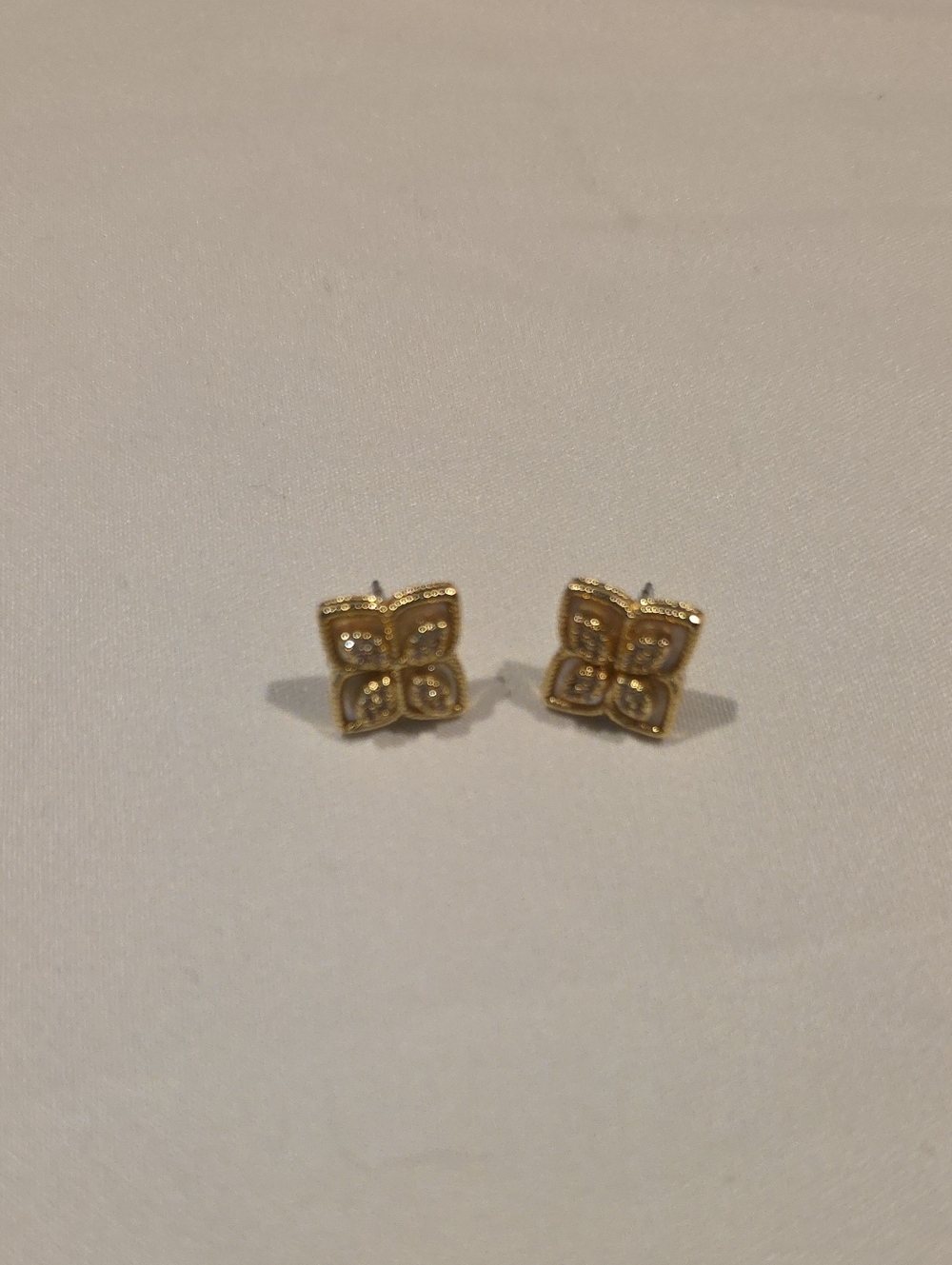 Gold Flower Cluster Stud Earrings for Women